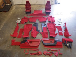 1991 1996 C4 Corvette Complete Red Interior Seats Door Panels Carpet 28k Miles